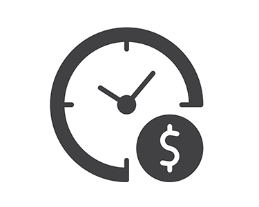 Clock with Money Sign