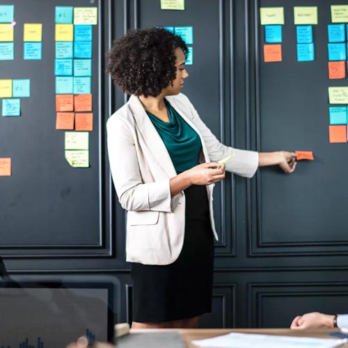 Woman working at office