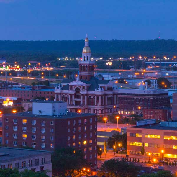 Dubuque from the air